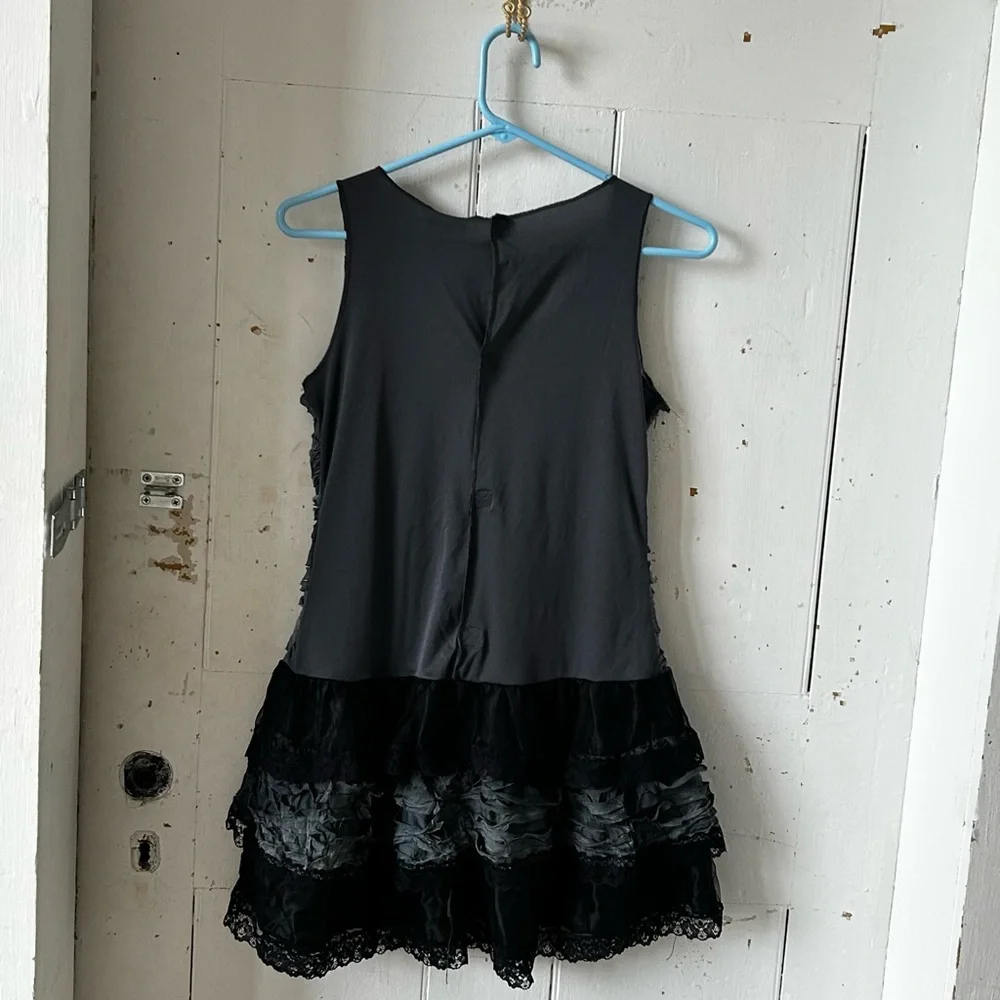 Girl's Zombie Tattered Dress with Skull & Crossbones Halloween Costume